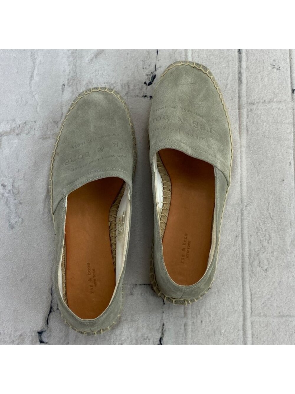 Rag & Bone Suede VGUC Espadrilles Beige Size 37 Womens Casual Slip-On Shoes - Picture 3 of 16
